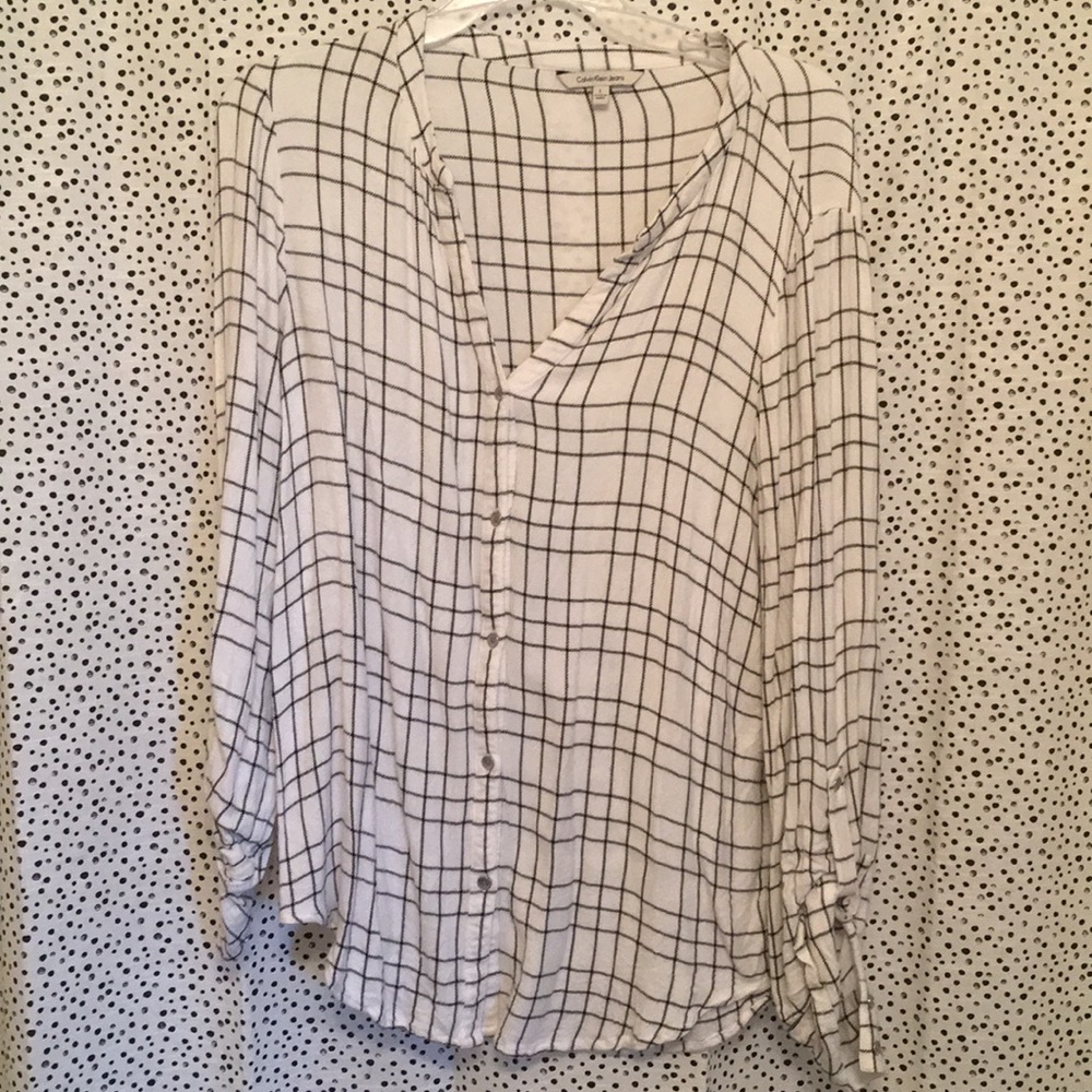 Calvin Klein button up blouse